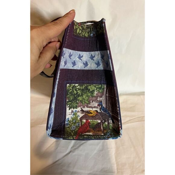 Vintage beaded cat birds small tote purse with a magnetic closure and phone pock - Picture 4 of 7